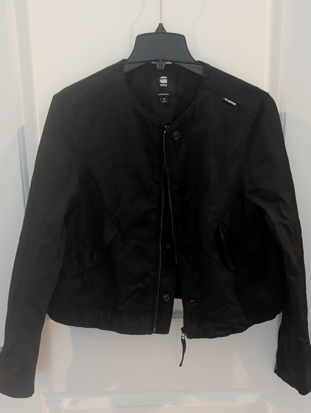 G-Star Raw Women's Black Drawstring Bomber Jacket